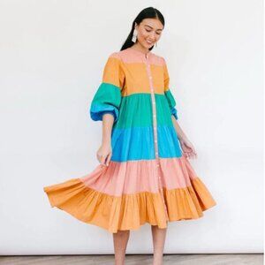 NWT Sunshine Tienda Anna Colorblock Dress